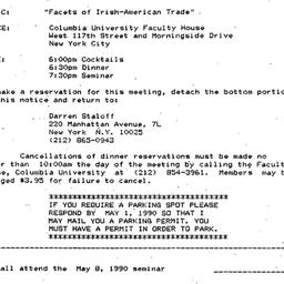 Announcements, 1990-05-08. ...