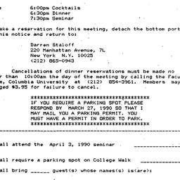 Announcements, 1990-04-03. ...