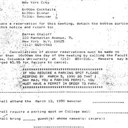 Announcements, 1990-03-13. ...