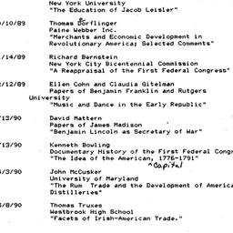 Schedules, Early American H...