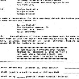 Announcements, 1990-12-11. ...