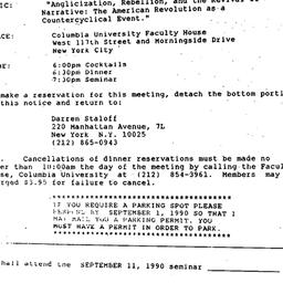 Announcements, 1990-09-11. ...