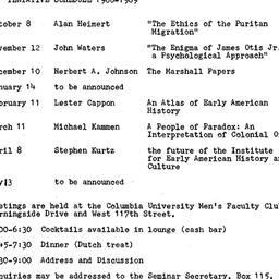 Schedules, Early American H...