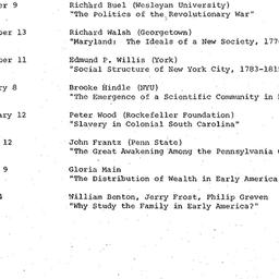 Schedules, Early American H...