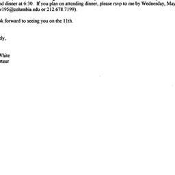 Announcements, 2001-05-11. ...