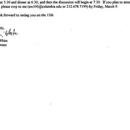 Announcements, 2001-03-13. ...