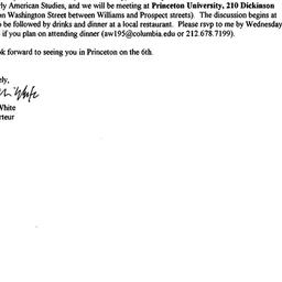 Announcements, 2001-04-06. ...