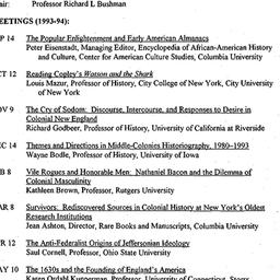 Schedules, Early American H...