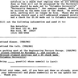 Announcements, 1993-11-09. ...