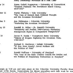 Schedules, Early American H...