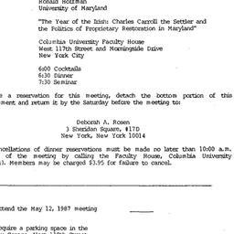 Announcements, 1987-05-12. ...