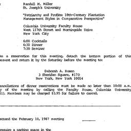 Announcements, 1987-02-10. ...