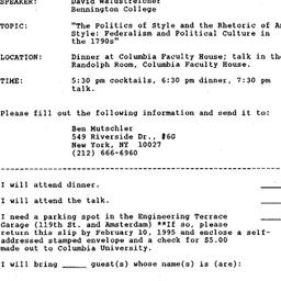 Announcements, 1995-02-14. ...