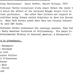Minutes, 1981-02-10. Early ...