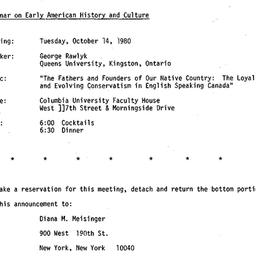 Announcements, 1980-10-14. ...