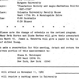 Announcements, 1980-11-11. ...