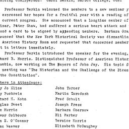Minutes, 1980-09-09. Early ...