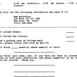 Announcements, 1993-05-11. ...