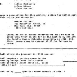 Announcements, 1989-02-14. ...