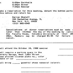 Announcements, 1988-10-18. ...