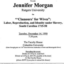Announcements, 1999-12-14. ...