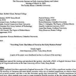 Minutes, 2000-03-14. Early ...
