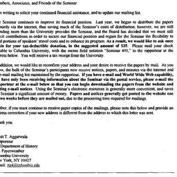 Announcements, 1999-10-07. ...