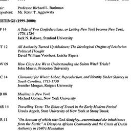 Schedules, Early American H...