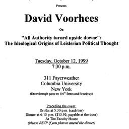 Announcements, 1999-10-12. ...