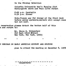 Announcements, 1970-12-08. ...