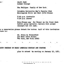 Announcements, 1971-01-12. ...