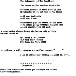 Announcements, 1971-04-13. ...