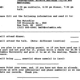 Announcements, 1995-10-10. ...