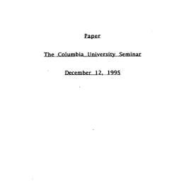 Speaker's paper, 1995-1...