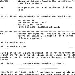 Announcements, 1995-11-14. ...
