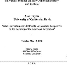 Announcements, 1998-05-12. ...