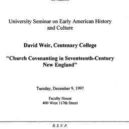 Announcements, 1997-12-09. ...