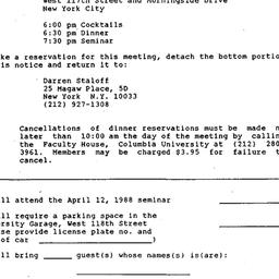 Announcements, 1988-04-12. ...