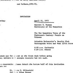 Announcements, 1972-04-11. ...
