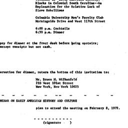 Announcements, 1972-02-08. ...