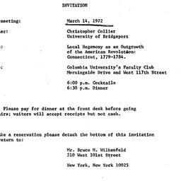 Announcements, 1972-03-14. ...