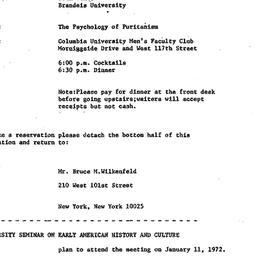 Announcements, 1972-01-11. ...