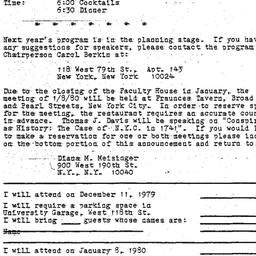 Announcements, 1979-12-11. ...