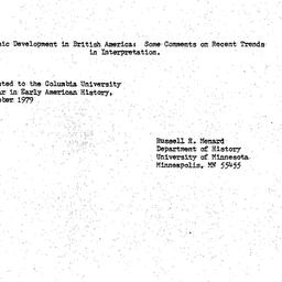 Minutes, 1979-10-09. Early ...
