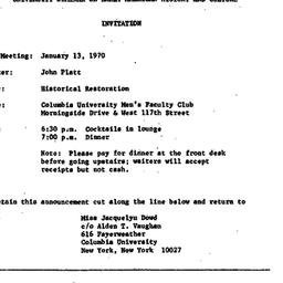 Announcements, 1970-01-13. ...