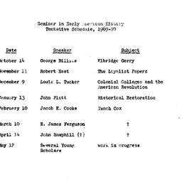 Schedules, Early American H...