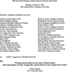 Minutes, 1999-04-13. Early ...