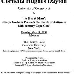 Announcements, 1999-05-11. ...