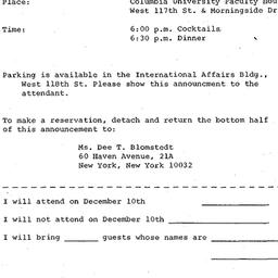 Announcements, 1974-12-10. ...