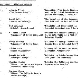 Schedules, Early American H...